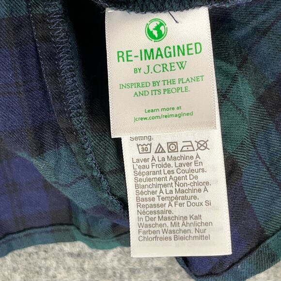 J Crew‎ Shirt Womens Small Square Neck Crop Plaid Ruffled Blouse Business Career - Picture 4 of 11